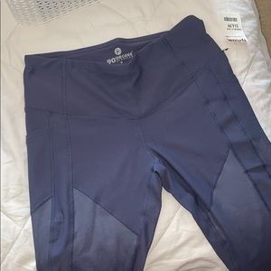 Blue/grey workout leggings